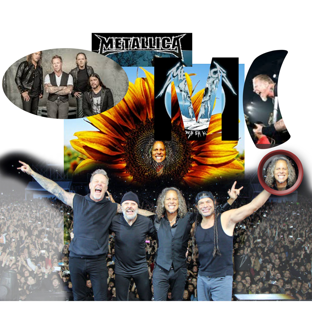 a collage of various photos of Metallica